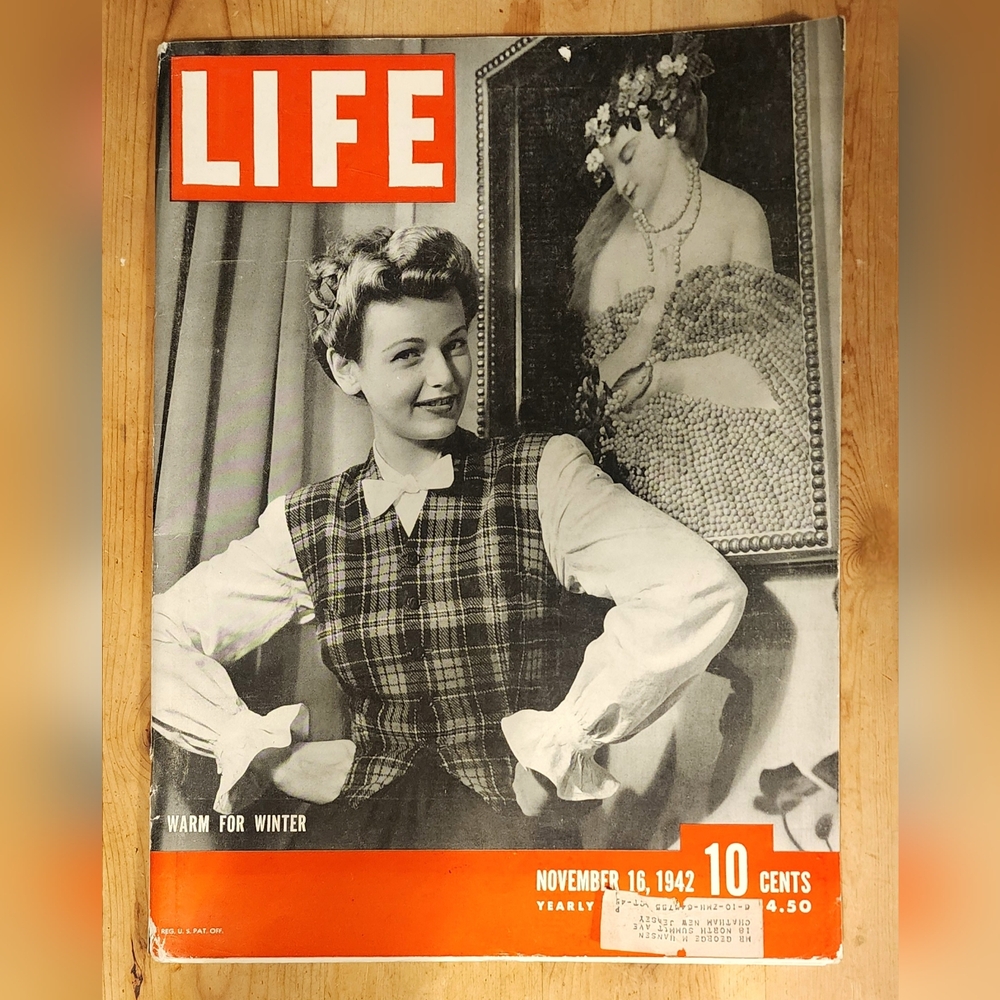 VINTAGE NOVEMBER 16, 1942 LIFE MAGAZINE WORLD WAR II ROOSEVELT ARMY ROYALS EXC